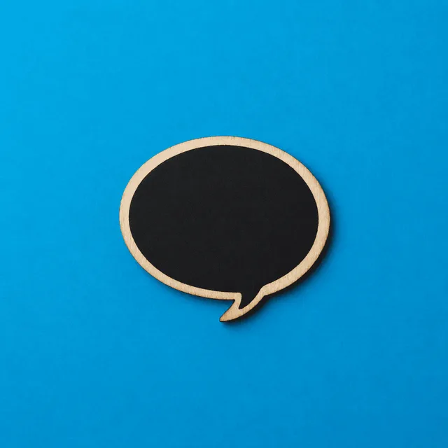 Speech bubble for replying to the sender of a birthday card